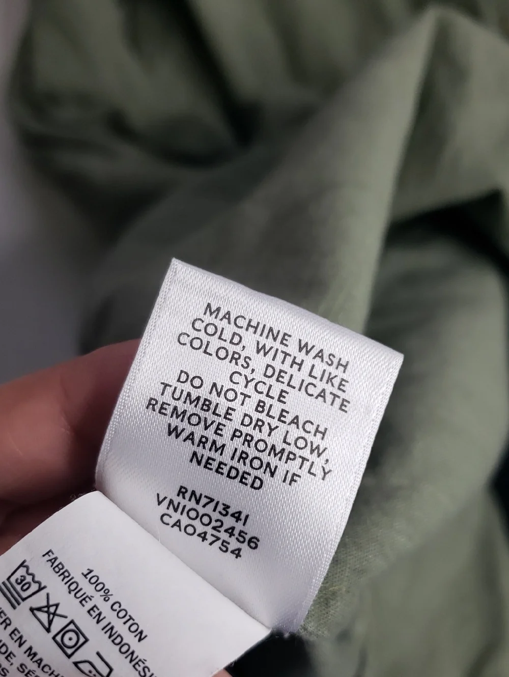 LL Bean Signature 100% Cotton Camp Button Front Shirt Dress Size M Olive Gray - Picture 12 of 16